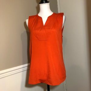 BCBG Red Clay Sleeveless Blouse Top